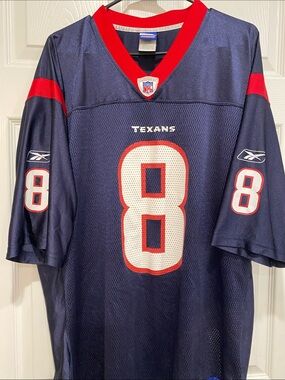 Reebok NFL Houston Texans Navy Red & White #8 Football Jersey XL